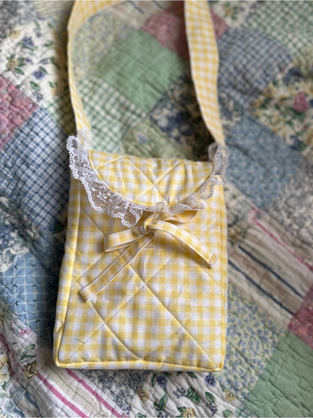 Handmade quilted toddler bag